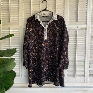 Zara Trafaluc Collection Short Black Dress Graphic Ghosts Halloween Medium RARE